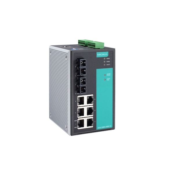 Managed Ethernet Switch W/ 6 10/100Baset(X)Ports, Eds-508A-Ss-Sc-T
